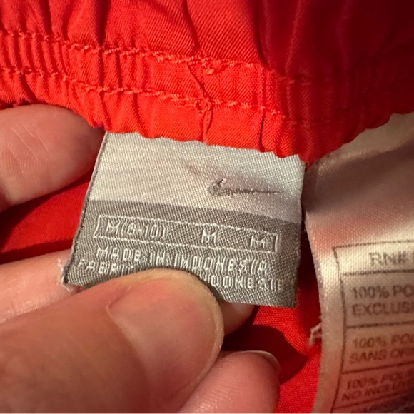 Nike Red Running Athletic Shorts Drawstring Medium Women - Picture 4 of 8